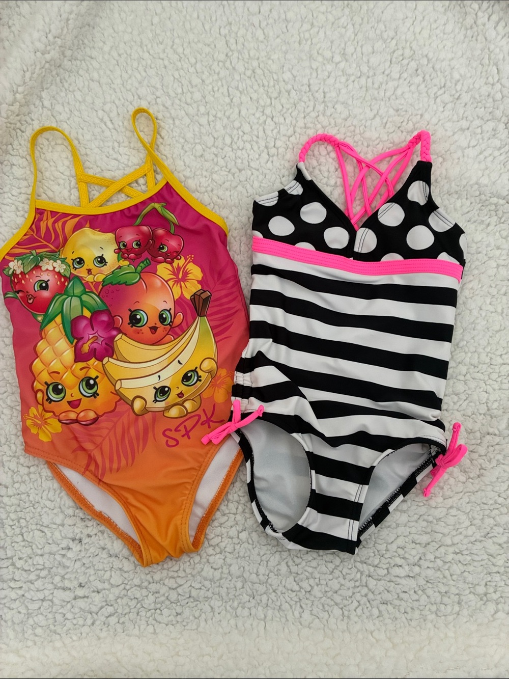 Girls Size 4 One Piece Colorful Swimsuits